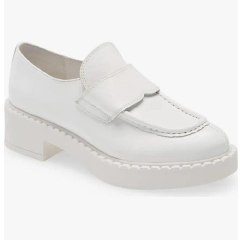 JEFFREY CAMPBELL Librarian Loafer In White Size 7.5